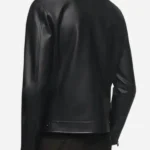 Mens-Stylish-Black-Leather-Zip-Up-Jacket-Back