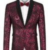 Mens-Stylish-Dragon-Floral-Blazer