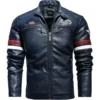 Mens-Windbreaker-Motorcycle-Faux-Leather-Jacket