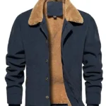 Mens-Winter-Corduroy-Blue-Jacket