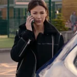 Michelle-Keegan-Fool-Me-Once-Black-Shearling-Jacket.