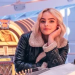 Millie-Gibson-Leather-Shearling-Jacket