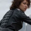 Motorcycle-Olga-Kurylenko-The-Courier-Black-Jacket