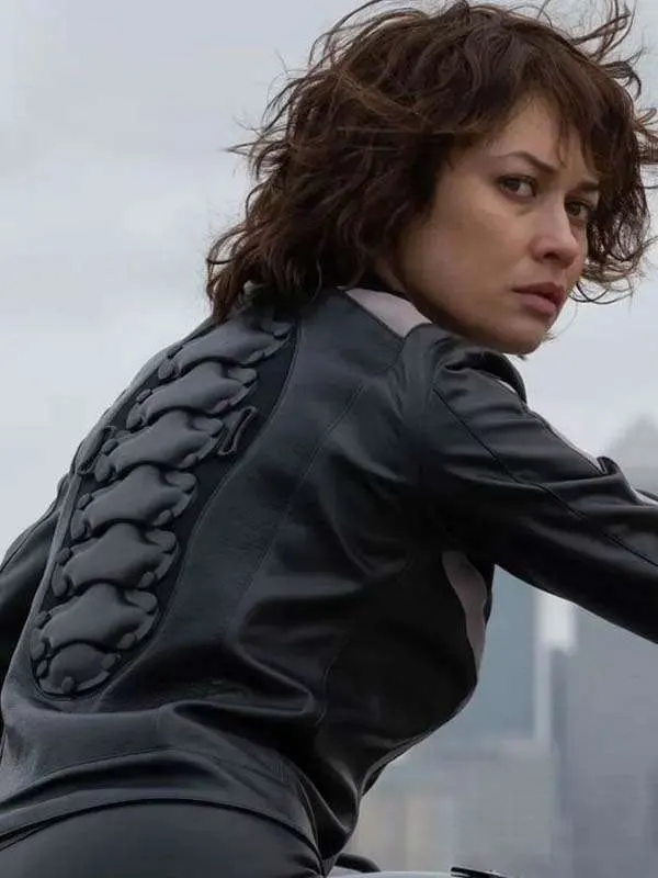 Motorcycle-Olga-Kurylenko-The-Courier-Black-Jacket