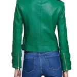 Nicole-Young-Selling-Sunset-Green-Leather-Jacket-Back
