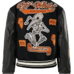 Off White Black Varsity Jacket Back