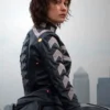 Olga-Kurylenko-The-Courier-Black-Leather-Jacket