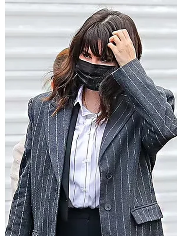 Only-Murders-In-The-Building-Mabel-Mora-Pinstripe-Coat.