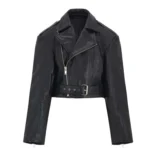 Rebel Chic Black Cropped Leather Jacket