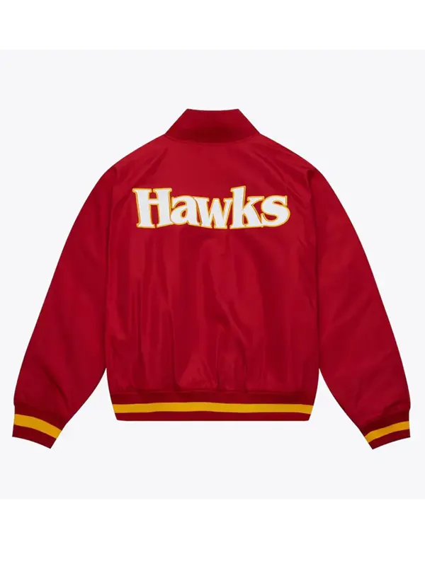 Red-Atlanta-Hawks-Satin-Full-Zip-Jacket-Back