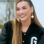 Selling-Sunset-Chrishell-Stause-Black-Cropped-Varsity-Full-Snap-Wool-Leather-Jacket