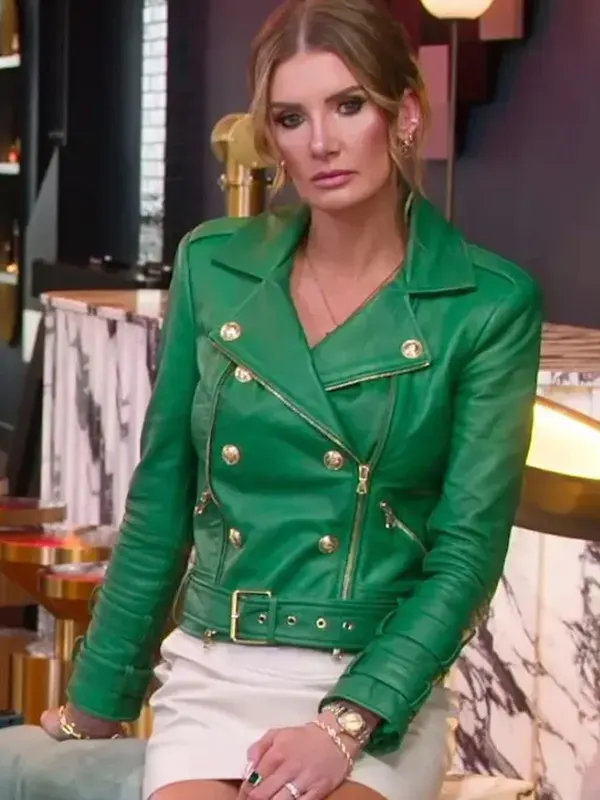 Selling-Sunset-Season-8-Nicole-Young-Green-Leather-Jacket