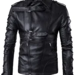 Slim-Fit-Black-Biker-Leather-Lace-up-Jacket
