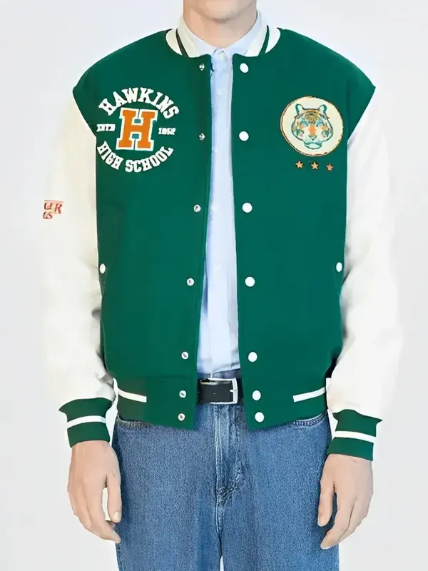 Stranger-Things-Hawkins-Stadium-Greeen-Varsity-Jacket