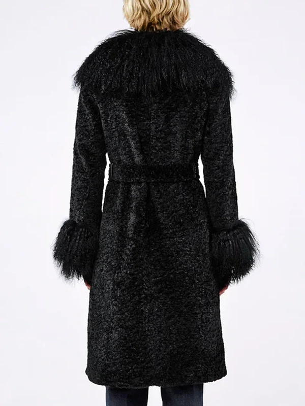 Taylor-Swift-Charlotte-Simone-Black-Faux-Fur-Coat