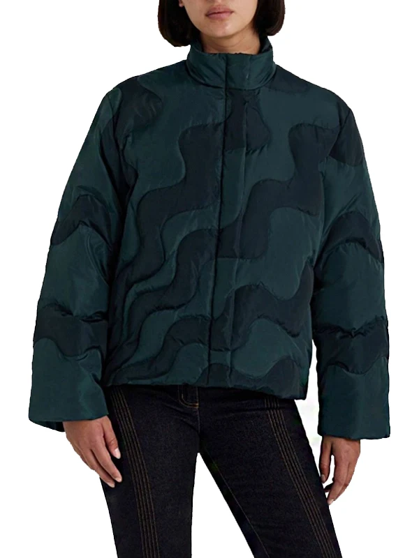 The-Bear-Sydney-Adamu-Green-Puffer-Jacket-Fromt.