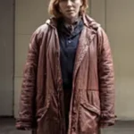 The-Gold-2023-Nicki-Jennings-Brown-Leather-Hooded-Coat-