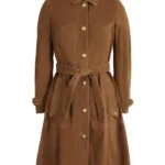 The Kelly Clarkson Show Kelly Brown Suede Coat