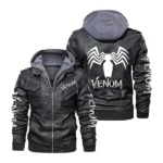 Venom-Hooded-Biker-black-Leather-Jacket