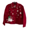 Vintage-Style-Red-Snowman-Christmas-Wool-Jacket