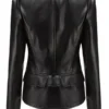 Women-Biker-Style-Black-Detachable-Hem-Leather-Jacket-Back