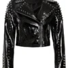 Women-Biker-Style-Black-Studded-Faux-Leather-Jacket