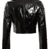 Women-Biker-Style-Black-Studded-Faux-Leather-Jacket-Back