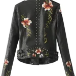 Women-Biker-Style-Flower-Embroidered-Leather-Jacket-Back
