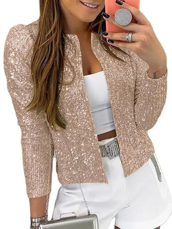Women-Open-Front-Jacket-Party-Sequin-Blazer