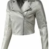 Women-Slim-Fit-Silver-Leather-Biker-Jacket