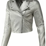 Women-Slim-Fit-Silver-Leather-Biker-Jacket