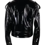 Women-Stylish-Black-Patent-Leather-Biker-Jacket-Back
