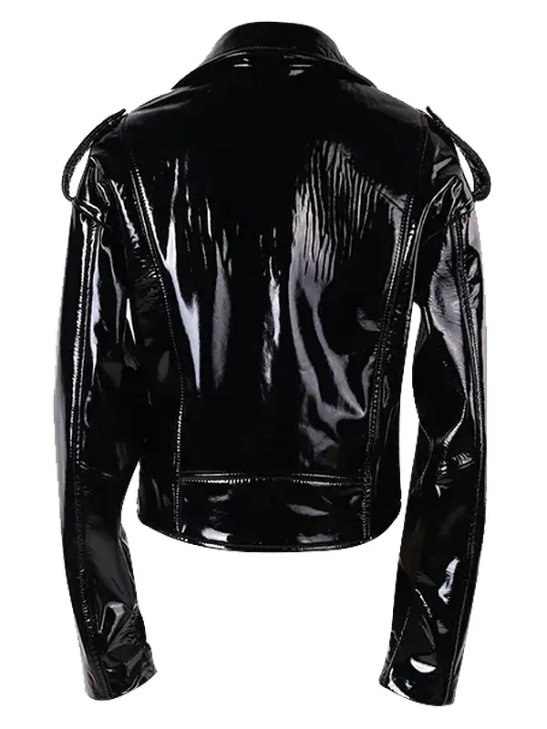 Women-Stylish-Black-Patent-Leather-Biker-Jacket-Back