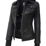 Womens-Black-Bomber-Leather-Jacket