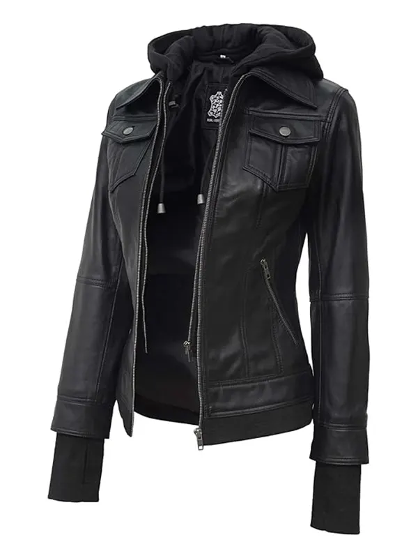 Womens-Black-Bomber-Leather-Jacket