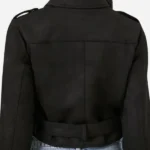 Womens-Black-Cropped-Suede-Leather-Moto-Jacket-Back