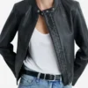 Womens-Black-Zippered-Biker-Leather-Jacket