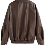 Womens-Brown-Oversized-Trendy-Faux-Leather-Jacket-Back.