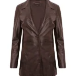 Womens-Chocolate-Brown-Leather-Blazer.