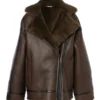 Womens-Dark-Brown-Shearling-Jacket