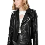 Womens-Faux-Leather-Textured-Short-Moto-Jacket