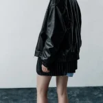 Womens-Long-Sleeve-Zip-Up-Casual-Bomber-Motorcycle-Biker-Leather-Jacket