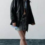 Womens-Long-Sleeve-Zip-Up-Casual-Bomber-Motorcycle-Faux-Leather-Jacket