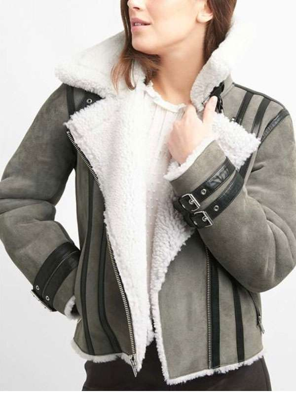 Womens-Shearling-Grey-Motorcycle-Jacket