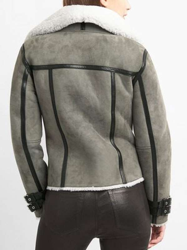 Womens-Shearling-Grey-Motorcycle-Leather-Jacket-Back