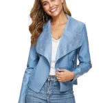Womens-Slim-Open-Front-Lapel-Blazer-Blue-Faux-Jacket.