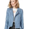 Womens-Textured-Short-Moto-Blue-Faux-Leather-Jacket.