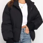 Womens-Winter-Cropped-Puffer-Short-Warm-Jacket
