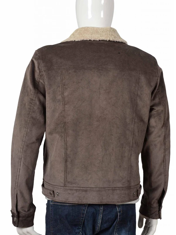 Yellowstone-Fur-Collar-Brown-Corduroy-Jacket-Back