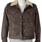 Yellowstone-Fur-Collar-Brown-Corduroy-Jacket-Front